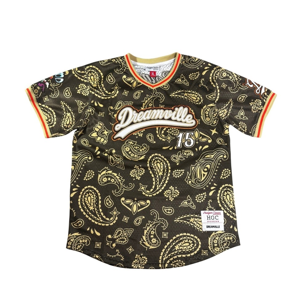 Headgear Classics Dreamville Born Sinner Paisley Brown Baseball Jersey YouthXL